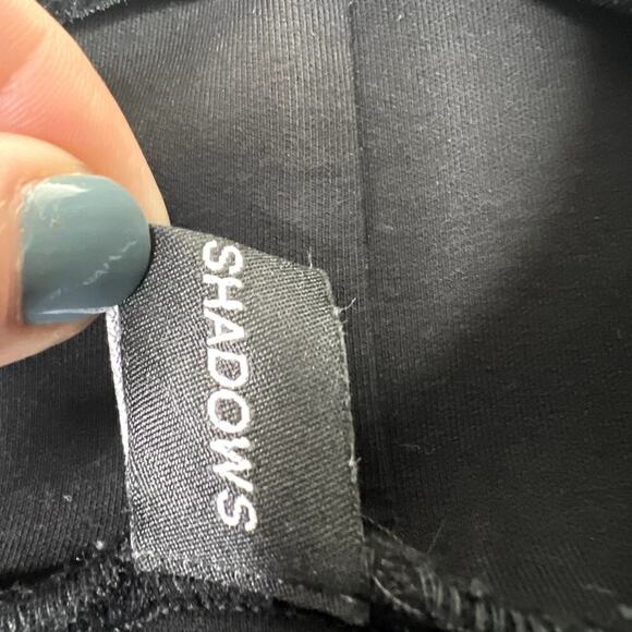 Marigold Shadows Black Funnel Neck Pullover Sweatshirt Top Long Sleeve Pocket - Picture 6 of 8